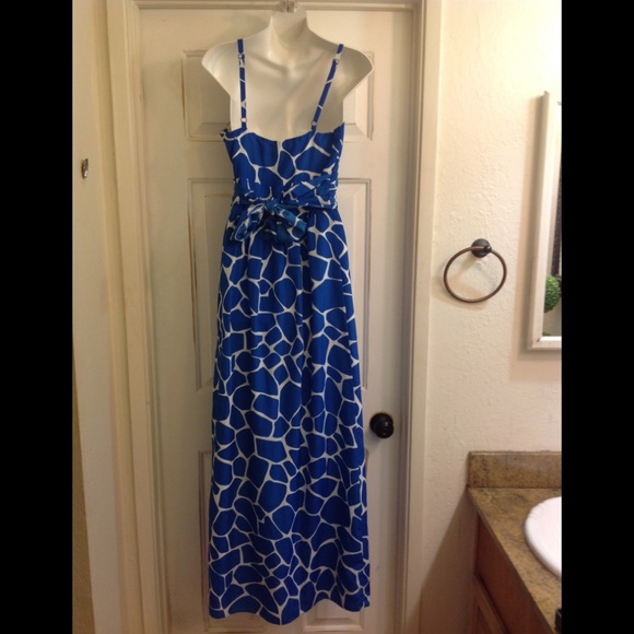 Gorgeous Susana Monaco blue giraffe print dress - Picture 4 of 6